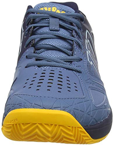 Wilson Kaos Comp 2.0 CC, Zapatilla de Tenis para Tierra Batida, tenistas de Cualquier Nivel Hombre, Azul/Azul/Dorado, 41 1/3 EU