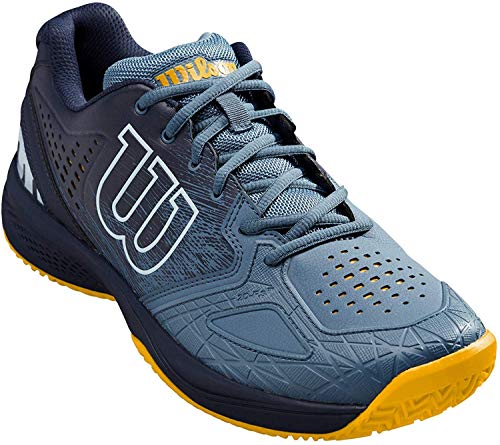 Wilson Kaos Comp 2.0, Zapatilla de Tenis para Todo Tipo de Terreno, tenistas de Cualquier Nivel Hombre, Azul/Azul/Dorado, 42 EU