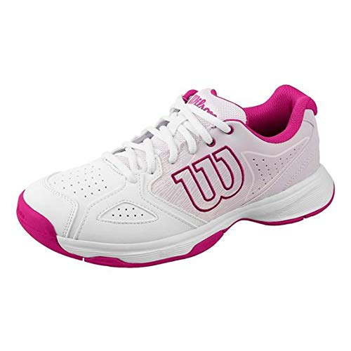 Wilson KAOS STROKE W, Zapatillas tenis mujer, todos los niveles y terrenos, , tejido/sintético, blanco/rosa (White/Halogen Blue/Very Berry), talla:41 1/3