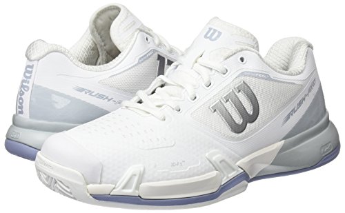 Wilson Rush Pro 2.5 Clay W, Zapatillas de Tenis para Mujer, Blanco (White/Pearl Blue/Stonewash 000), 37 EU