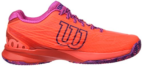 Wilson WRS323420E070, Zapatillas de Tenis Mujer, Naranja (Fiery Coral/Fiery Red/Rose Violet), 41 EU