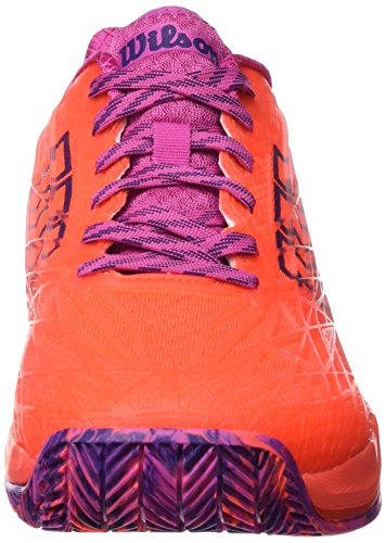 Wilson WRS323420E070, Zapatillas de Tenis Mujer, Naranja (Fiery Coral/Fiery Red/Rose Violet), 41 EU