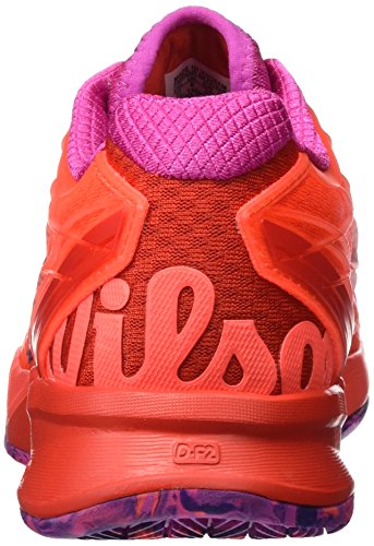 Wilson WRS323420E070, Zapatillas de Tenis Mujer, Naranja (Fiery Coral/Fiery Red/Rose Violet), 41 EU