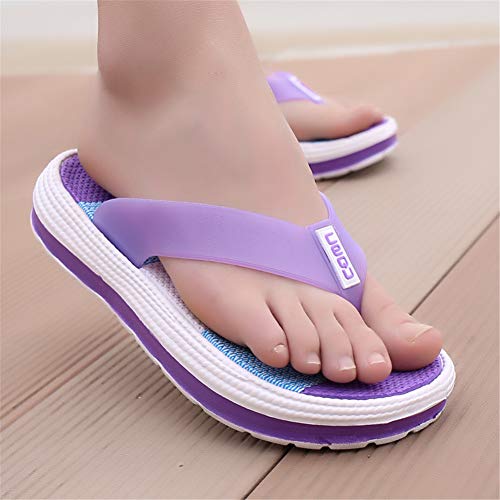 WOJIAO Verano de Las Mujeres Casual Chanclas Sandalias de Playa Plataforma Zapatilla Peep Toe Lindo Suave Zapatos Cómodos