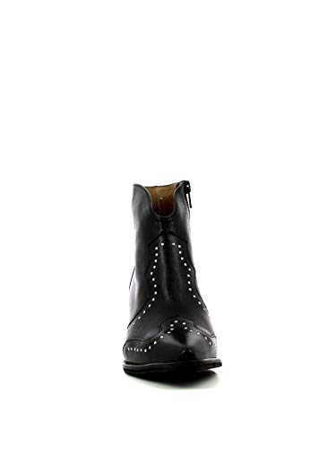 Wonders - Botín Cowboy Apliques metálicos para Mujer Negro 36