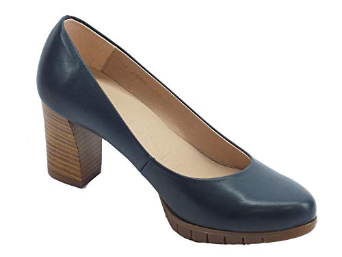 Wonders Nature Negro - Zapatos de tacón de piel azul Azul Size: 40 EU