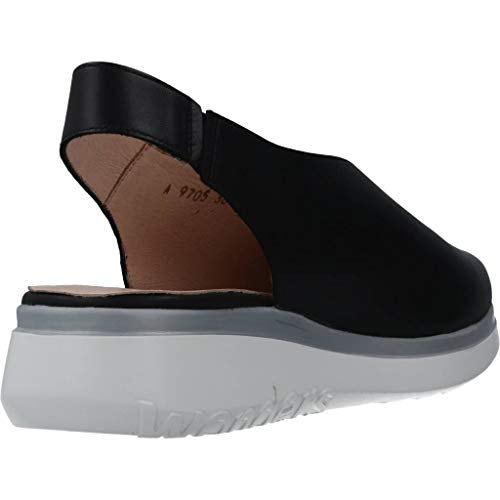 Wonders Sandalias Chanclas Mujer A9705 para Mujer Negro 37 EU