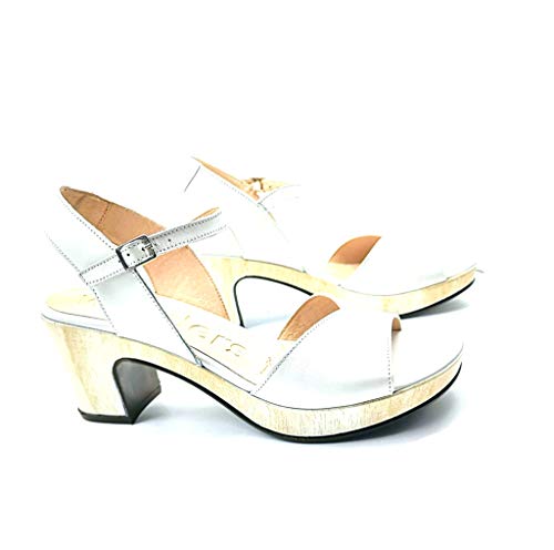 WONDERS - Sandalias Vestir - Cuero para: Mujer Color: Nature Off Talla: 38