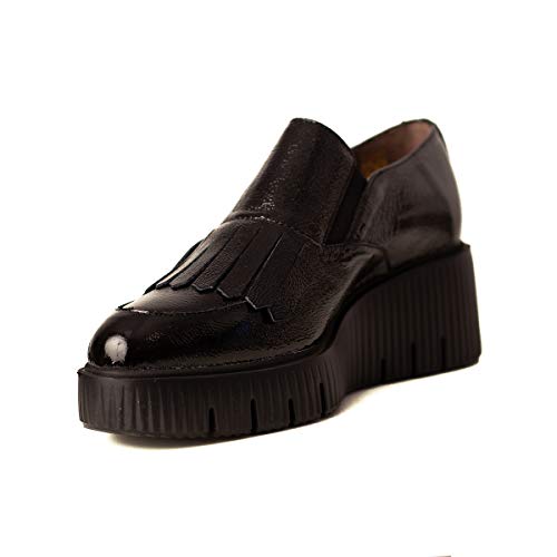 WONDERS Zapato CUÑA Media Flecos Mujer Negro 40