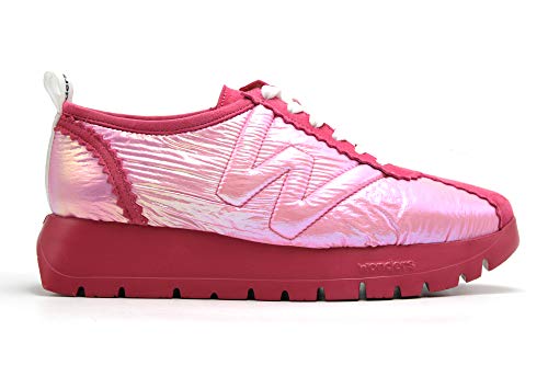 Wonders - Zapato Deportivo Casual, Sneakers con Cordones, Zapatillas de Plataforma, para: Mujer Color: Pink Talla:38