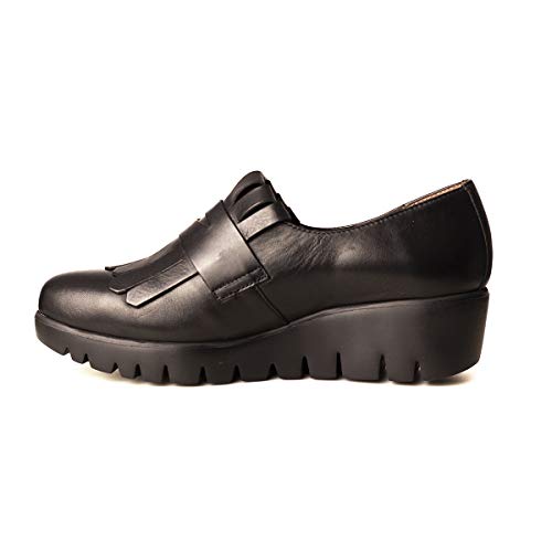 WONDERS Zapato Fly Flecos Mujer Negro 42