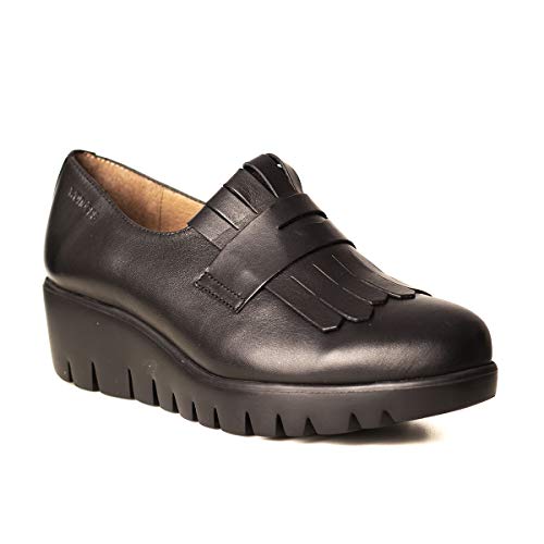 WONDERS Zapato Fly Flecos Mujer Negro 42