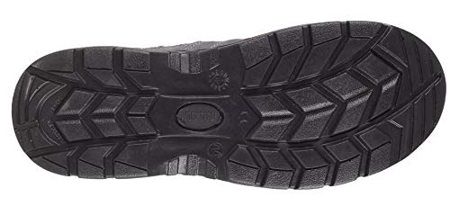 Work Team Bota de Serraje y Lona con Cordones. Tipo chiruca. Suela PU bidensidad. Puntera y Plantilla de Acero Hombre Gris 47