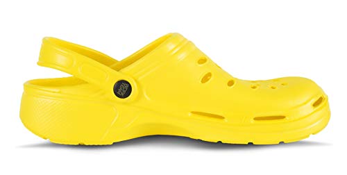 Work Team Zueco EVA Unisex. Ultraligero, ergonómico. Anatómico, con Cámara ortopédica, Suave para los pies. Unisex Amarillo 39