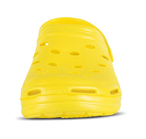 Work Team Zueco EVA Unisex. Ultraligero, ergonómico. Anatómico, con Cámara ortopédica, Suave para los pies. Unisex Amarillo 39