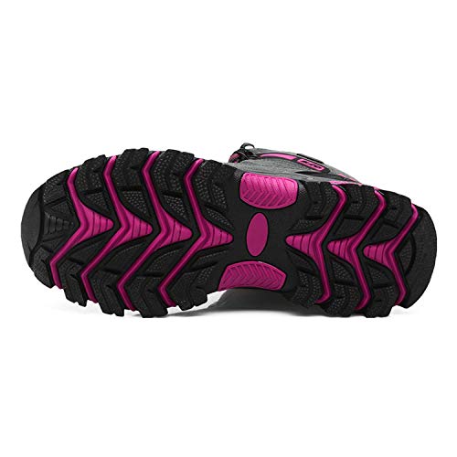 Wowei - Botas de senderismo, impermeables, para exteriores, deportivas, antideslizantes, cómodas, ligeras, de montaña, para trekking, para hombre y mujer, color Negro, talla 44 EU