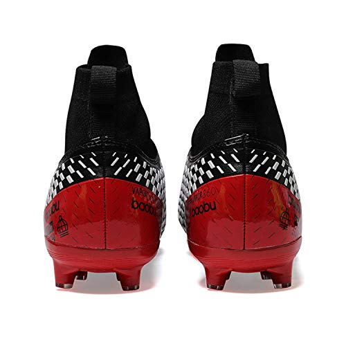 WOWEI Zapatos de Fútbol Hombre Spike Aire Libre Profesionales Atletismo Training Botas de Fútbol Zapatillas de Deporte,Negro,36 EU