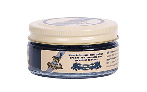 WREN´s Betún Zapatos Piel, Crema Zapatos Que Nutre y Da Brillo a Tus Zapatos para Que su Piel esté Suave Lisa y con su Color, Calidad y Prestigio Desde 1889 (Azul Marino)