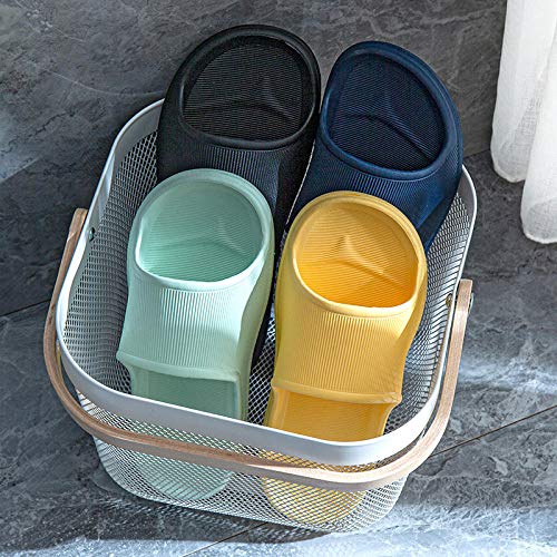 WTFYSYN Zapatos de Playa y Piscina para Niña,Zapatos EVA Sandalias Suaves, Zapatillas de Interior Antideslizantes, Zapatillas de baño para baño-Negro_39-40,Tira Ancha, Sandalia Tipo Chancla Verano