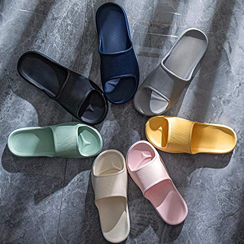 WTFYSYN Zapatos de Playa y Piscina para Niña,Zapatos EVA Sandalias Suaves, Zapatillas de Interior Antideslizantes, Zapatillas de baño para baño-Negro_39-40,Tira Ancha, Sandalia Tipo Chancla Verano