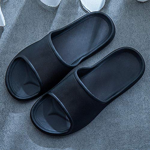 WTFYSYN Zapatos de Playa y Piscina para Niña,Zapatos EVA Sandalias Suaves, Zapatillas de Interior Antideslizantes, Zapatillas de baño para baño-Negro_39-40,Tira Ancha, Sandalia Tipo Chancla Verano