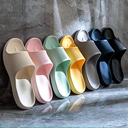 WTFYSYN Zapatos de Playa y Piscina para Niña,Zapatos EVA Sandalias Suaves, Zapatillas de Interior Antideslizantes, Zapatillas de baño para baño-Negro_39-40,Tira Ancha, Sandalia Tipo Chancla Verano