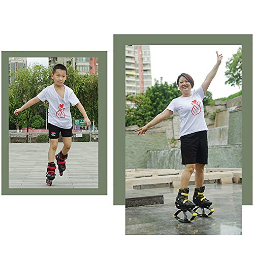 WWSZ Zapatos De Salto De Canguro para Adultos Y Adolescentes,Patines en línea 2 en 1 y Zapatillas para Saltar Canguro,Botas Infantiles De Salto para Fitness,Espacio zancos Zapatos