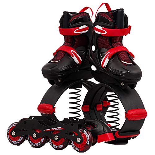 WWSZ Zapatos De Salto De Canguro para Adultos Y Adolescentes,Patines en línea 2 en 1 y Zapatillas para Saltar Canguro,Botas Infantiles De Salto para Fitness,Espacio zancos Zapatos