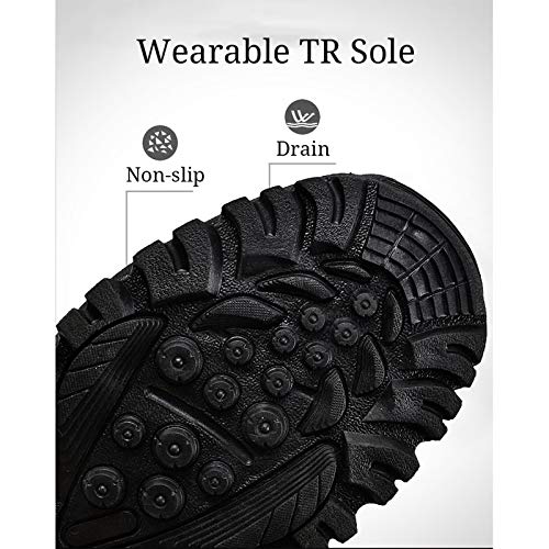 Wygwlg Botas Militares de Invierno para Hombre, Botas Altas de Cuero Nieve, Botas Impermeables para el Desierto, Botas de Terciopelo cálidas de algodón de Talla Grande, Sand Color-37