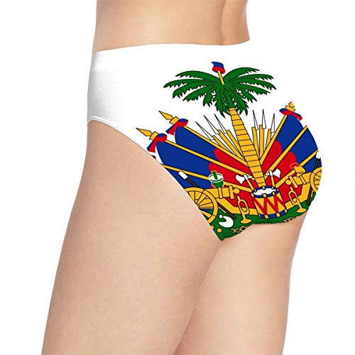 XCNGG Bragas Ropa Interior de Mujer Coat of Arms of Haiti White Underwear Women Ladies Briefs Comfortable Panties for Women