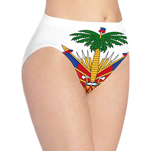 XCNGG Bragas Ropa Interior de Mujer Coat of Arms of Haiti White Underwear Women Ladies Briefs Comfortable Panties for Women