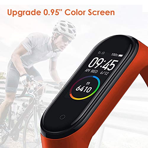 Xiaomi Mi Band 4 Pulsera de Actividad,Monitores de Actividad,Pantalla Pulsómetro Fitness Tracker, Smartwatch con 0.95''Pantalla AMOLED a Color ,con ios y Android, Naranja( Versión Global)