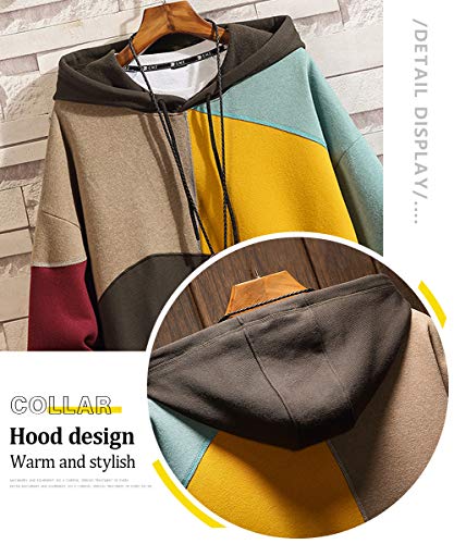 XIAOYAO Hombre Sudadera con Capucha Deportiva Manga Larga Hoodie