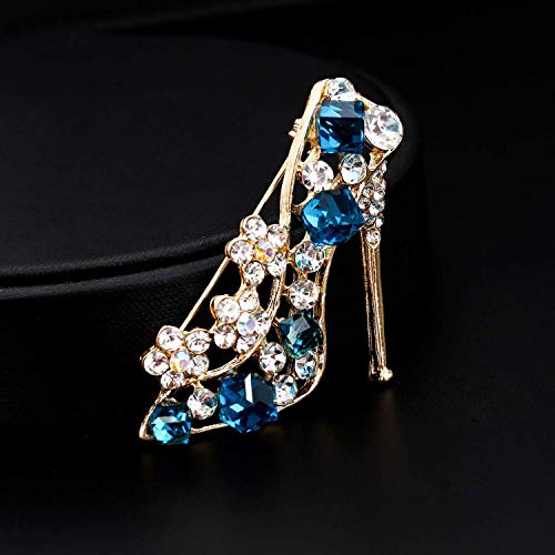 XLKJ 3pcs Broche Mujer de Pedrería en Forma de Tacón Alto de Zapatos,Broches para Ropa Accesorios Boda Novia Elegante