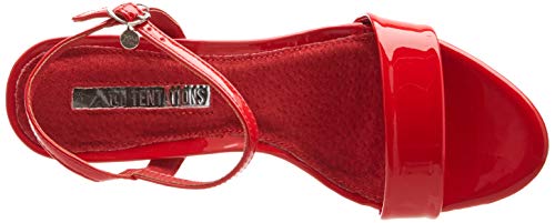 XTI 32033, Zapatos con Tira de Tobillo para Mujer, Rojo (Rojo Rojo), 40 EU