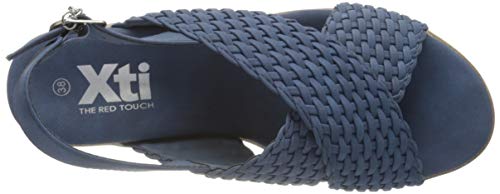 XTI 44004.0, Sandalias con Plataforma Mujer, Azul (Jeans Jeans), 40 EU
