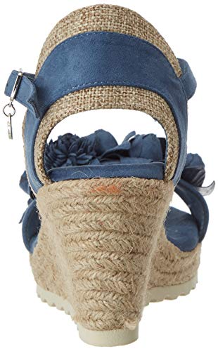 XTI 44021.0, Sandalias con Plataforma para Mujer, Azul (Jeans Jeans), 36 EU