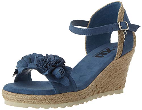 XTI 44021.0, Sandalias con Plataforma para Mujer, Azul (Jeans Jeans), 36 EU