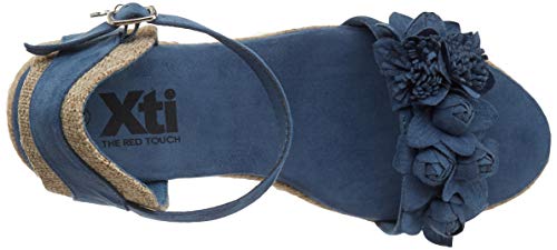 XTI 44021.0, Sandalias con Plataforma para Mujer, Azul (Jeans Jeans), 36 EU