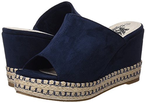 XTI 47610, Sandalias con Punta Abierta Mujer, Azul (Navy), 40 EU