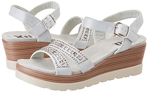 XTI 48860, Sandalias con Plataforma para Mujer, Blanco (Hielo Hielo), 38 EU