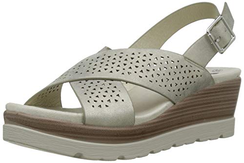XTI 48862, Sandalias con Plataforma para Mujer, Dorado (Oro Oro), 41 EU