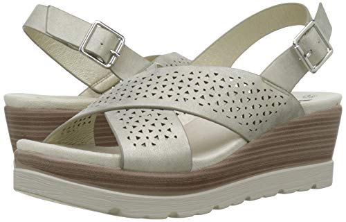 XTI 48862, Sandalias con Plataforma para Mujer, Dorado (Oro Oro), 41 EU