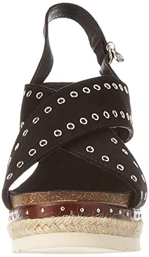 XTI 48922, Sandalias con Plataforma para Mujer, Negro, 38 EU