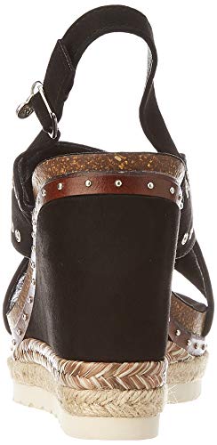 XTI 48922, Sandalias con Plataforma para Mujer, Negro, 38 EU