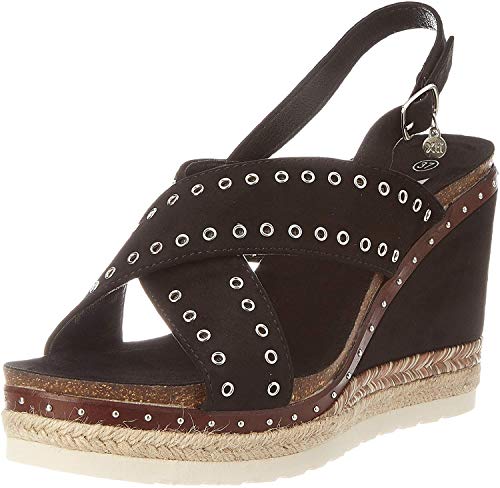 XTI 48922, Sandalias con Plataforma para Mujer, Negro, 38 EU