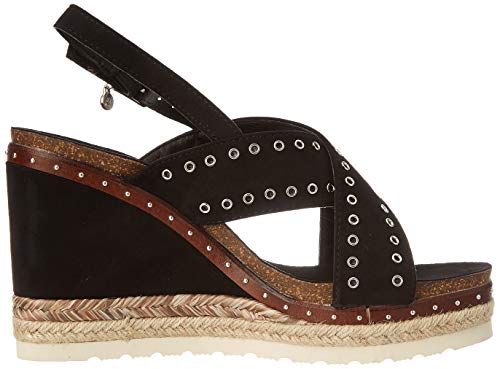 XTI 48922, Sandalias con Plataforma para Mujer, Negro, 38 EU