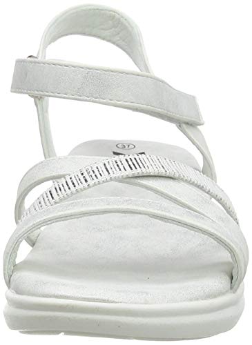 XTI 57202, Sandalias con Punta Abierta Niña, Blanco, 34 EU