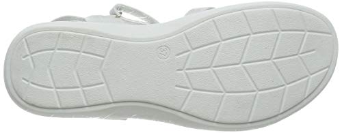 XTI 57202, Sandalias con Punta Abierta Niña, Blanco, 34 EU