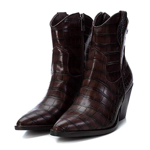 XTI - Botín Campera con Tacón para Mujer - Color Marrón